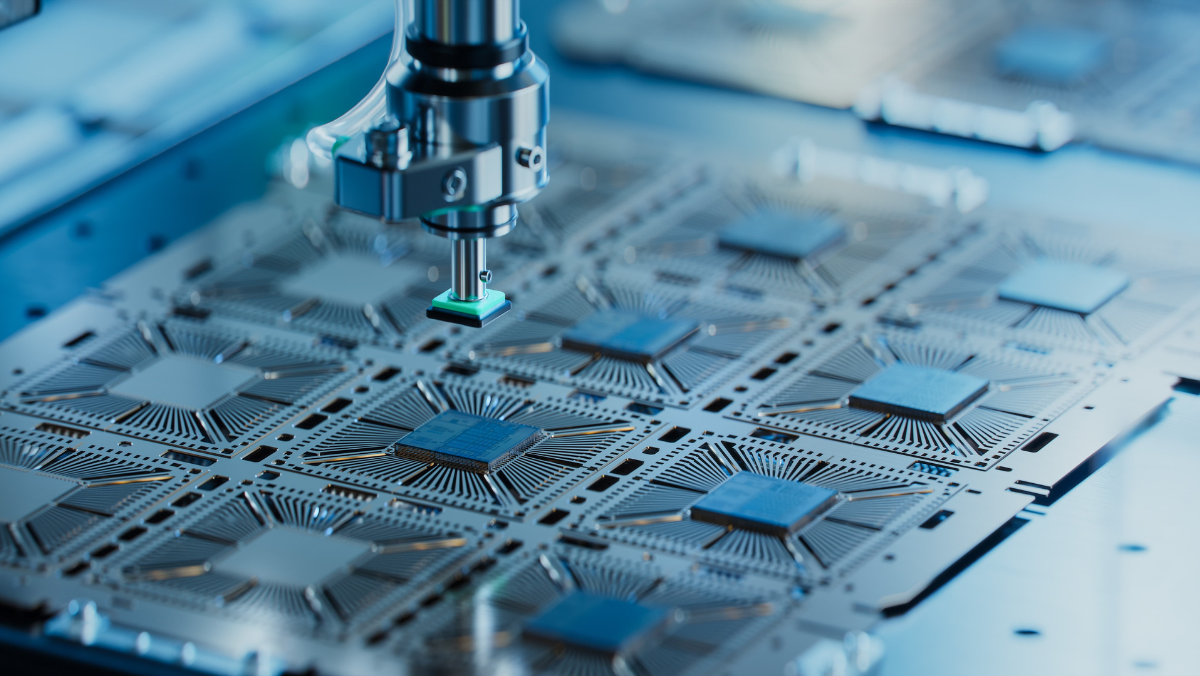 Robotic tool placing processors onto advanced chip packaging substrate