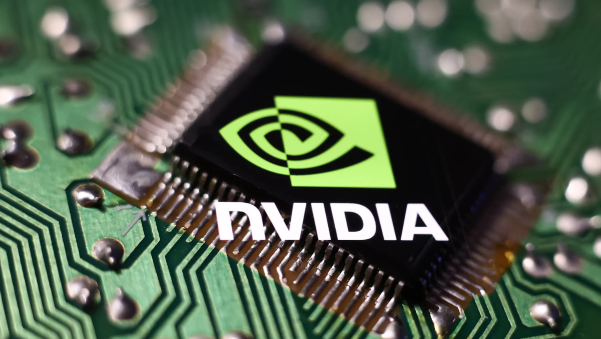 Close-up of Nvidia semiconductor chip reflecting advanced packaging bottlenecks
